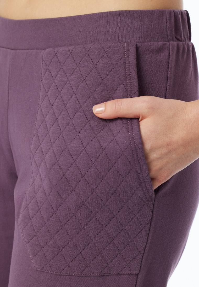 Schiesser Hose lang Jersey-Quiltstoff und Sweatware malve - Mix+Relax Wochenangebot
