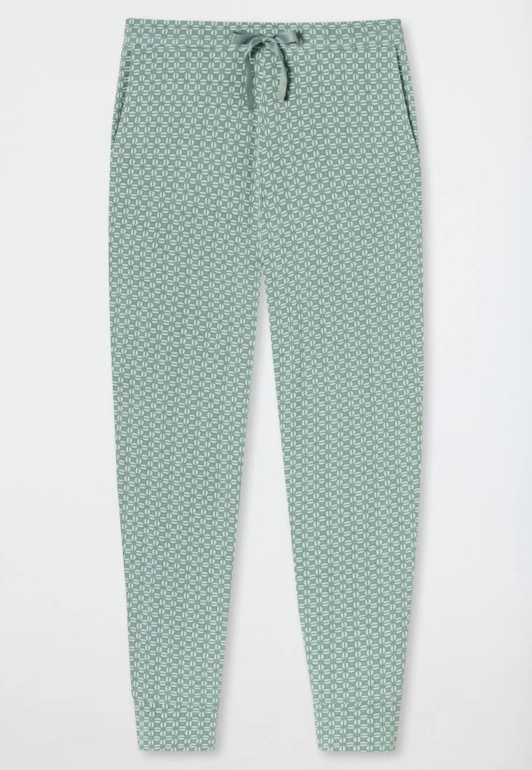 Schiesser Hose lang Bündchen multicolor floral gemustert - Mix+Relax Kostenlose Rückgabe