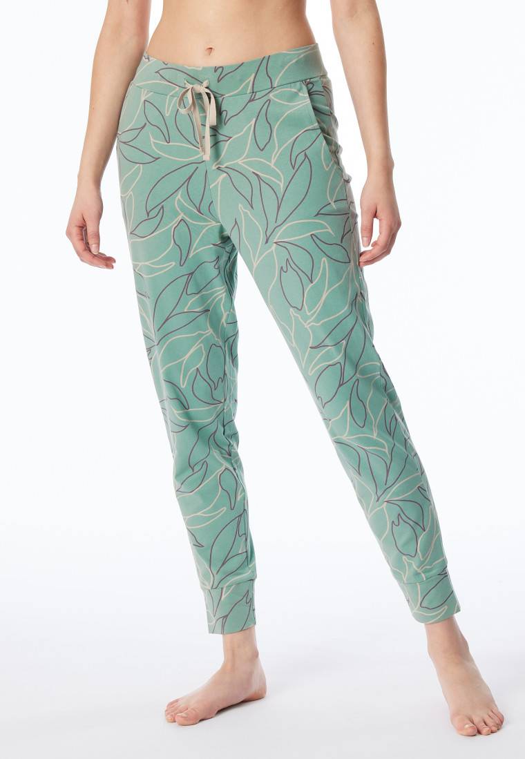 Schiesser Hose lang Bündchen Blumen multicolor - Mix+Relax Letzte 3 Tage