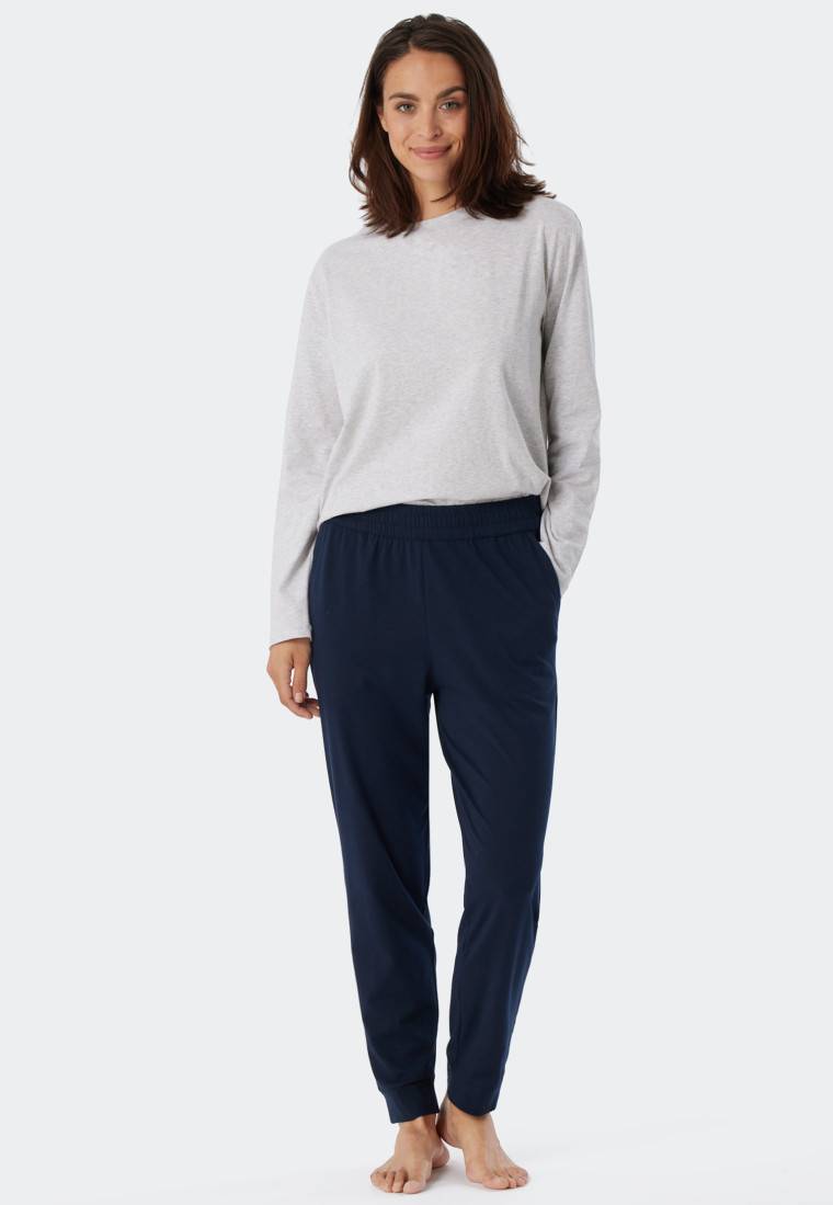 Schiesser Hose lang dunkelblau - Mix+Relax Neueste Stile