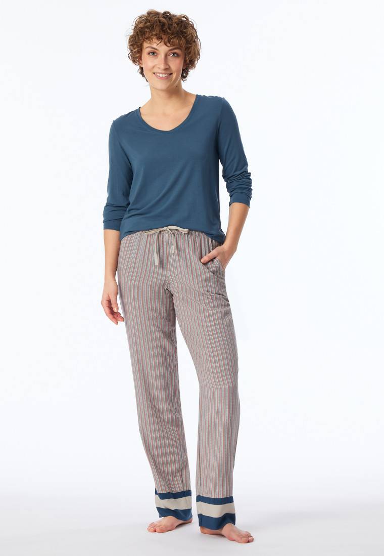 Schiesser Hose lang Webware Streifen multicolor - Mix+Relax Letzte 2 Tage