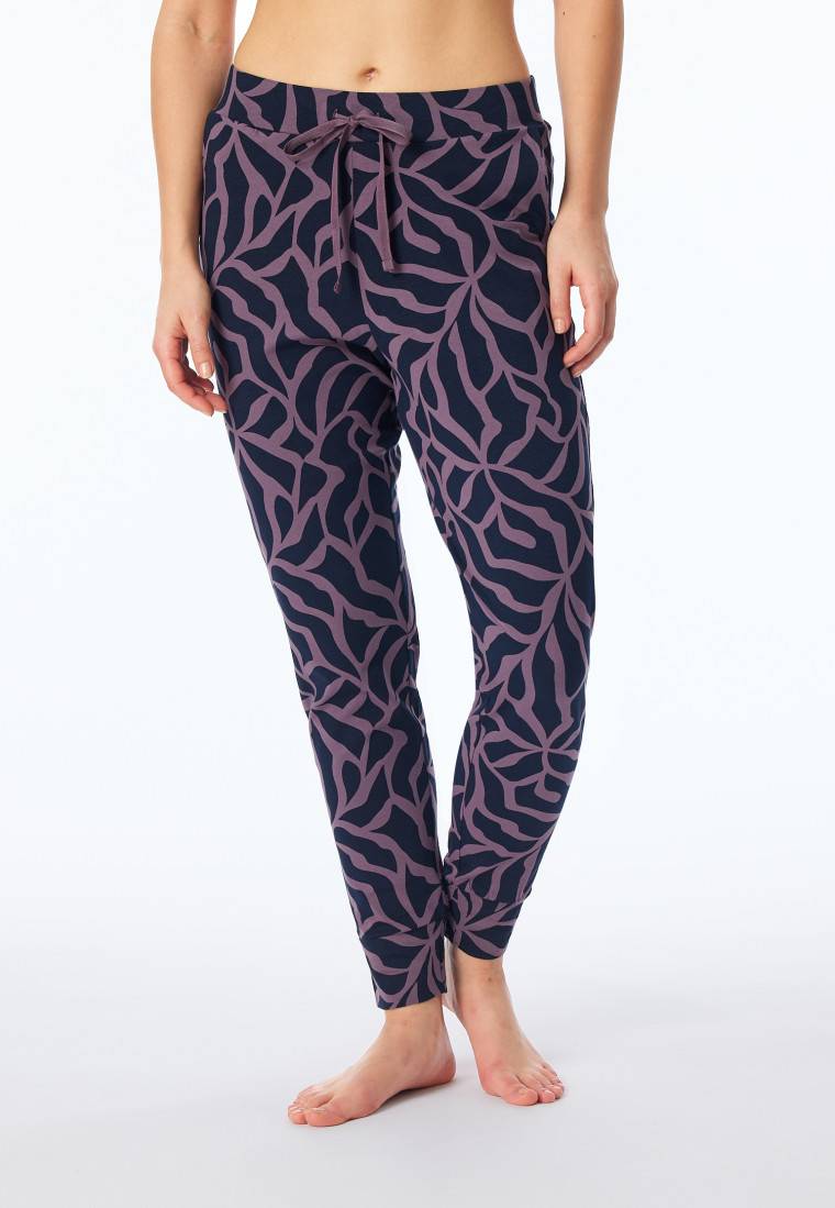 Schiesser Hose lang Bündchen multicolor gemustert - Mix+Relax Letzter Tag