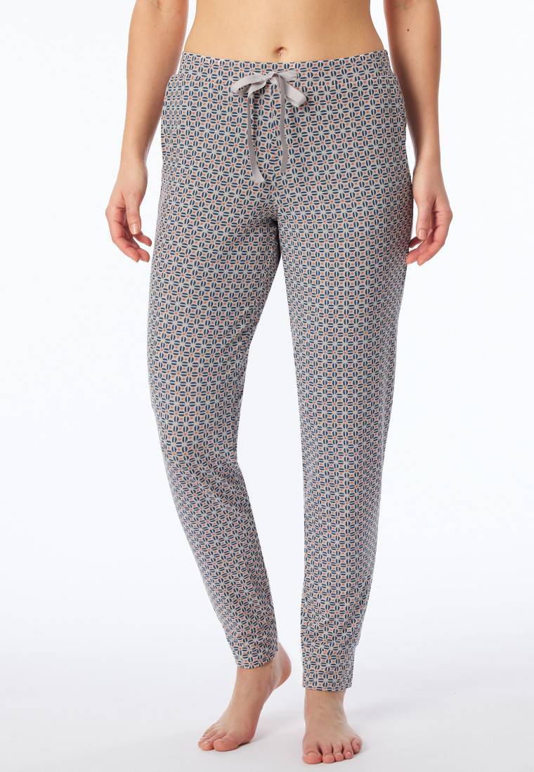 Schiesser Hose lang Bündchen multicolor floral gemustert - Mix+Relax Zeitbegrenzte Promotion