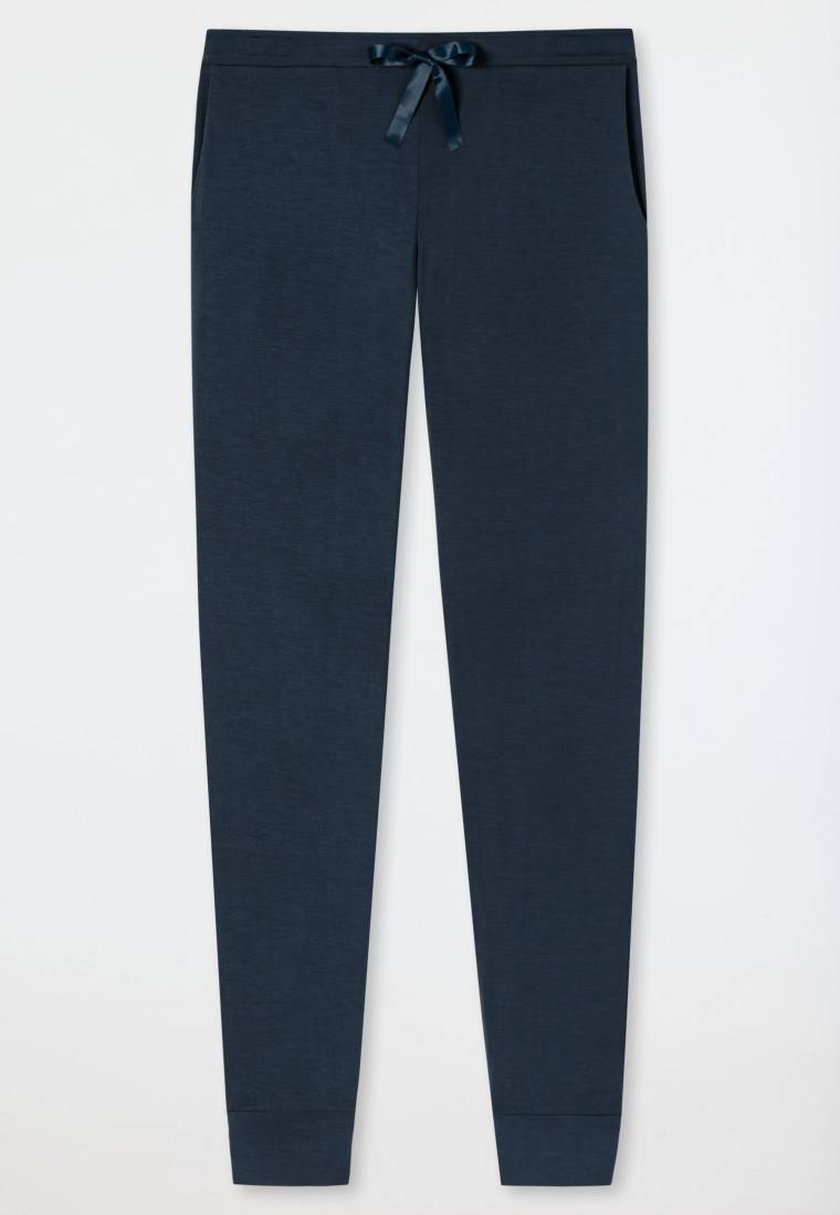 Schiesser Loungehose lang Modal Bündchen blau - Mix+Relax Bis zu 65% Rabatt