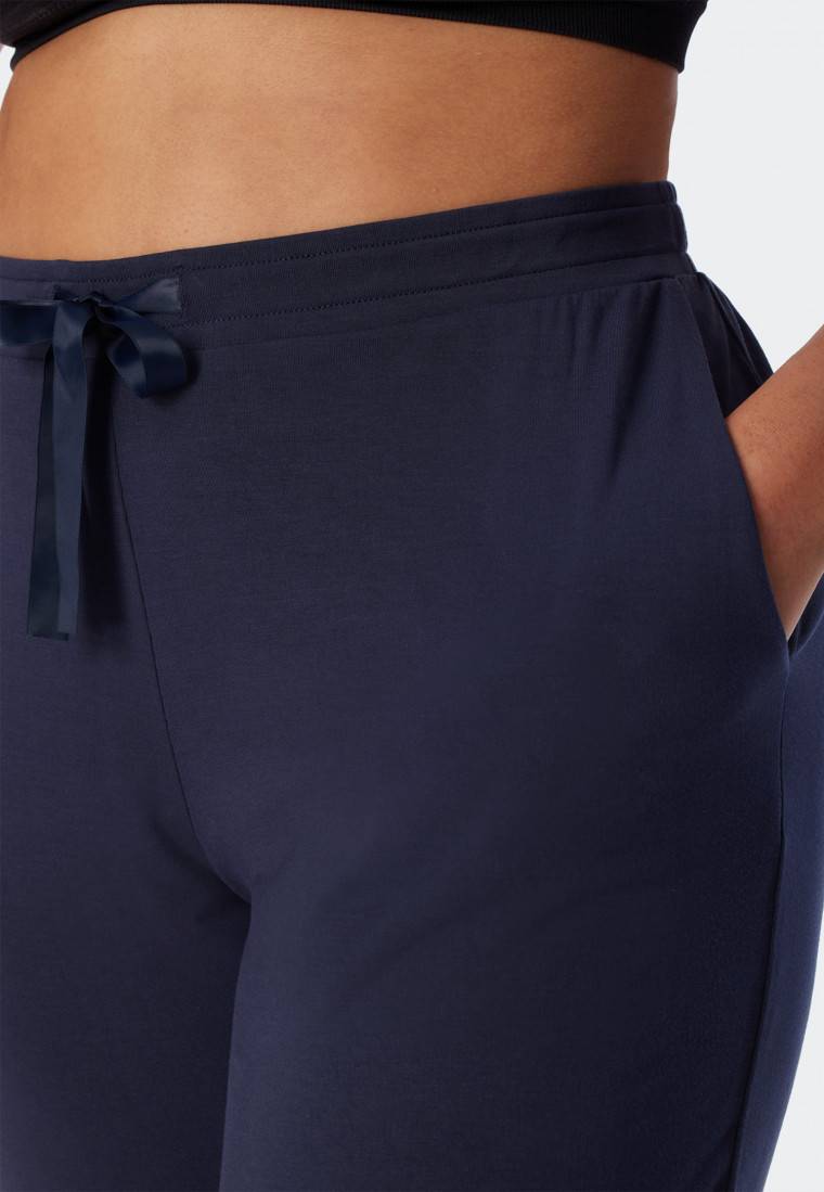 Schiesser Loungehose lang Modal Bündchen blau - Mix+Relax Bis zu 65% Rabatt