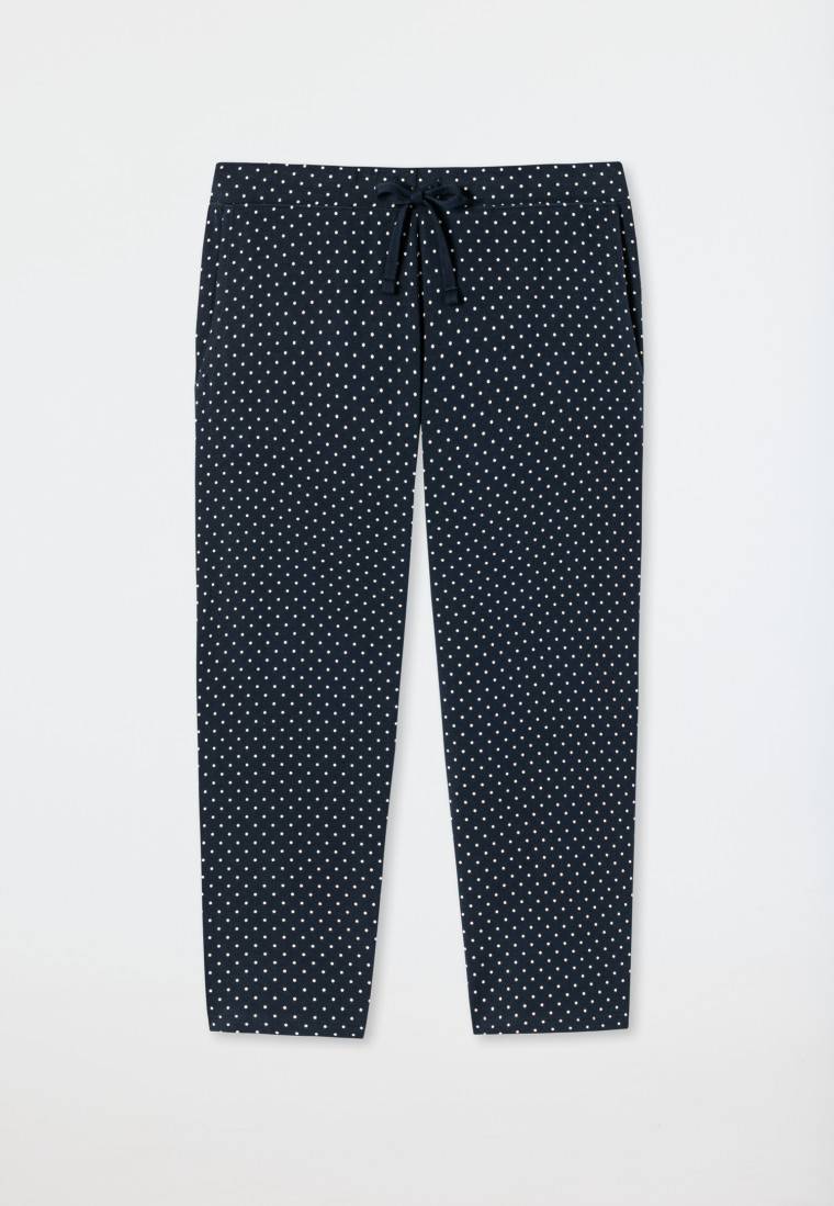 Schiesser Hose 3/4-lang Punkte dunkelblau - Mix+Relax Bis zu 55% Rabatt