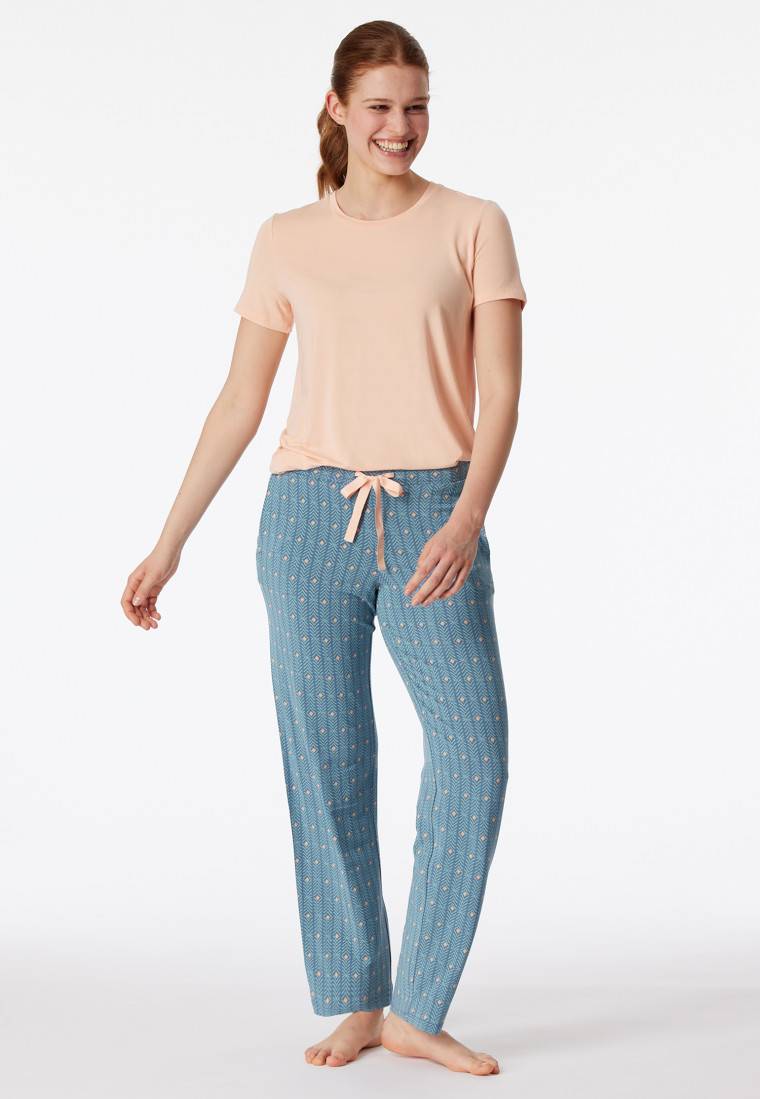 Schiesser Loungehose lang Modal Grafikprint multicolor - Mix+Relax Speichern exportieren