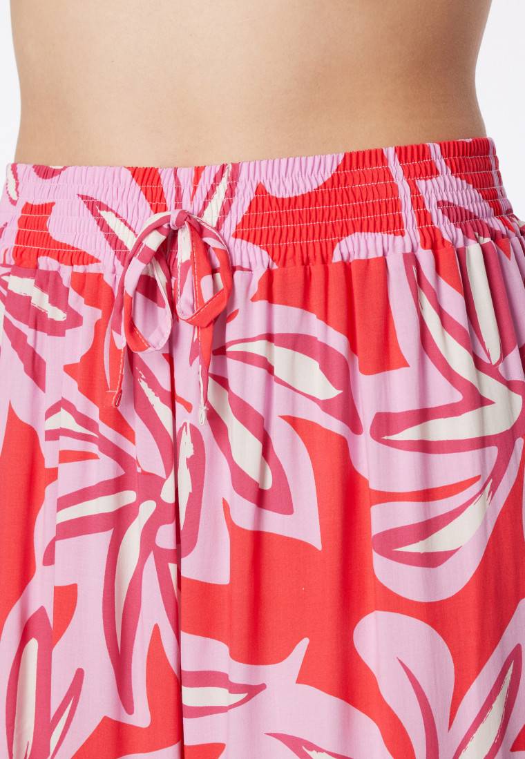 Schiesser Loungehose lang Viskose Blumenprint multicolor - Mix+Relax zollfrei