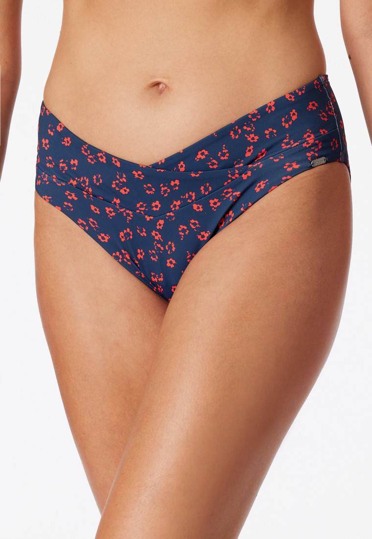 Schiesser Midi-Bikinislip V-Form Blumenprint multicolor - Aqua Mix & Match Auslauf