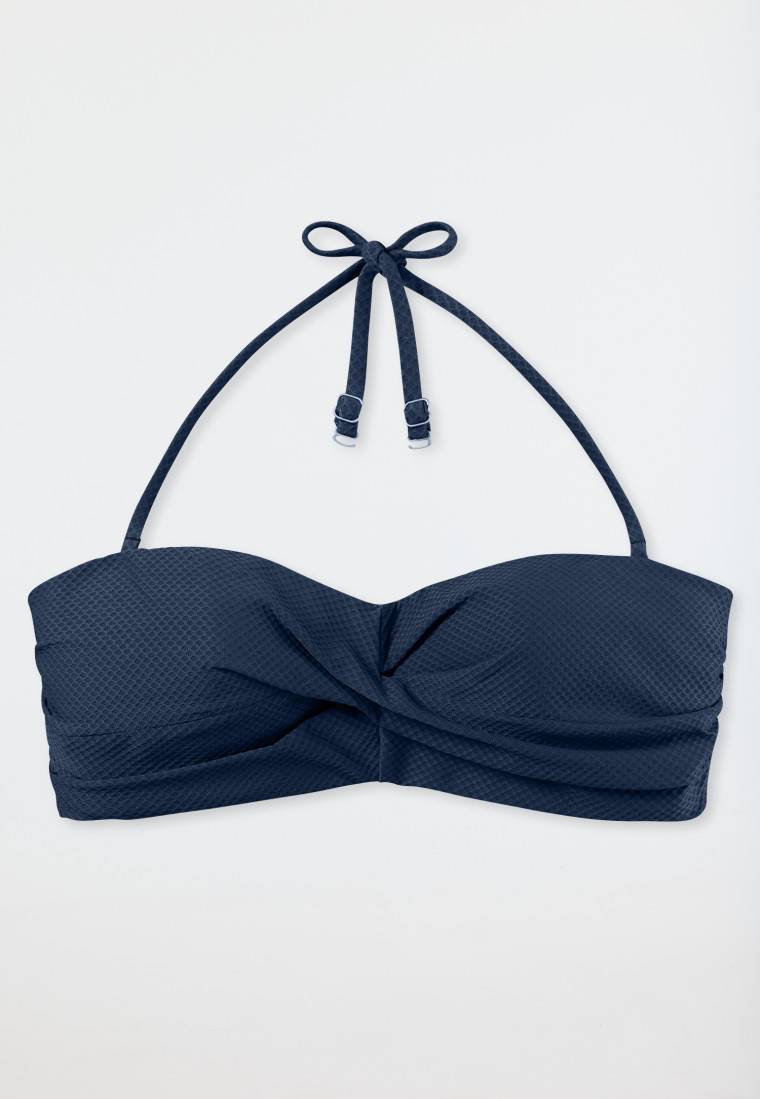 Schiesser Bikini Bandeau-Top variable Träger blau - Aqua Mix & Match Verkauf