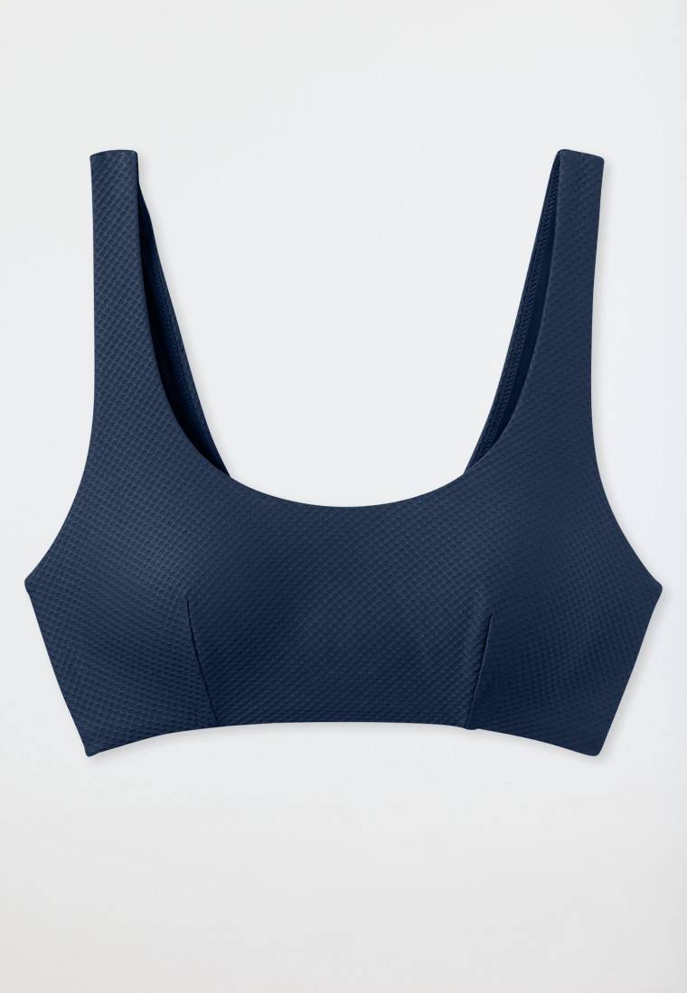 Schiesser Bikini Bustier-Top herausnehmbare Pads blau - Aqua Mix & Match im Angebot