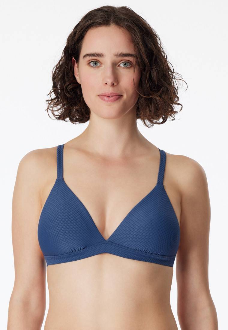 Schiesser Bikini Triangel-Top herausnehmbare Pads variable Träger blau - Aqua Mix & Match Blitzverkäufe
