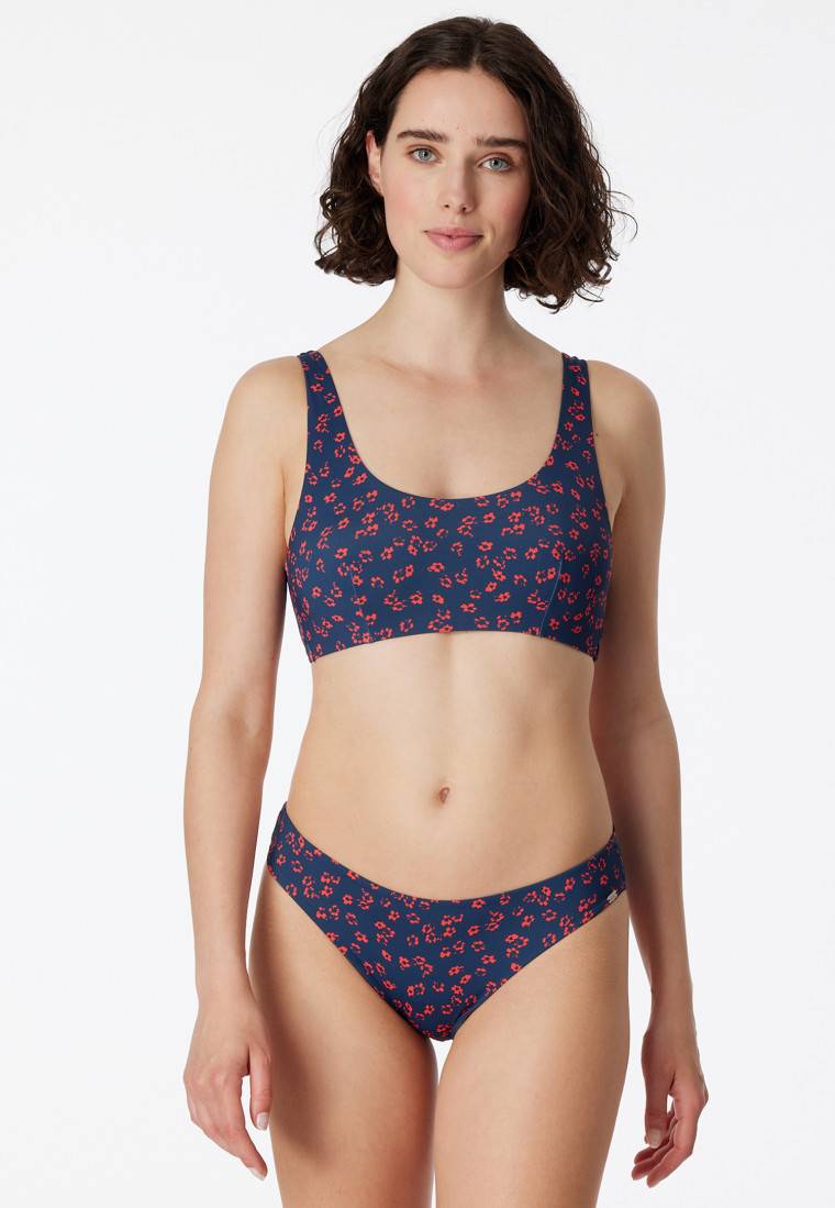 Schiesser Bikini Bustier-Top herausnehmbare Pads multicolor - Aqua Mix & Match Kostenloser Versand