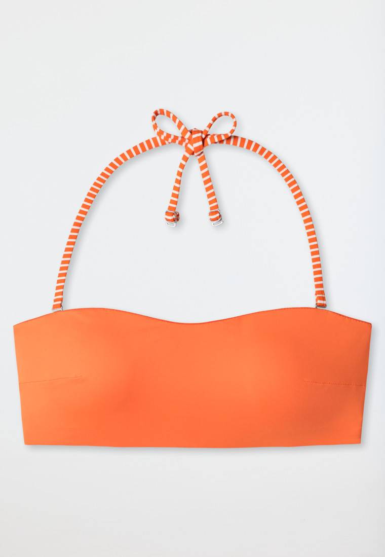 Schiesser Bandeau Bikini-Top gefüttert Softcups variable Träger orange - Mix & Match Reflections Versandkostenfrei