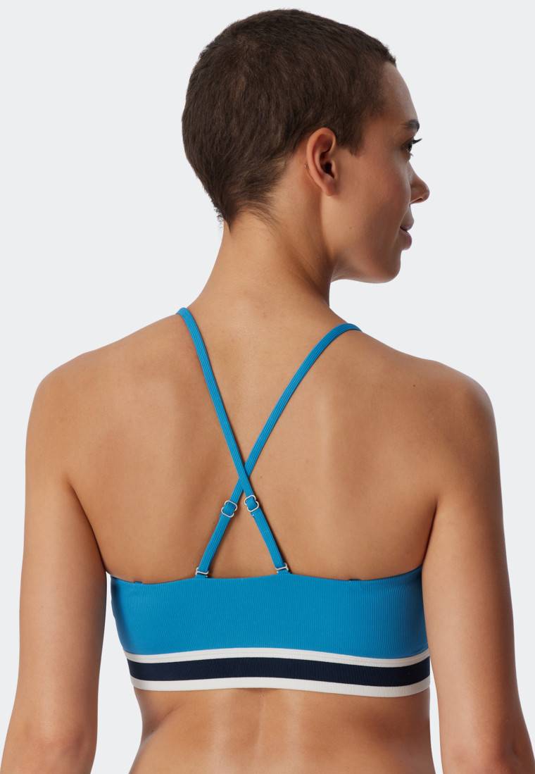 Schiesser Bandeau Bikini-Set Softpads variable Träger Midi-Slip Ripp-Optik aquarium - Underwater Preisnachlass