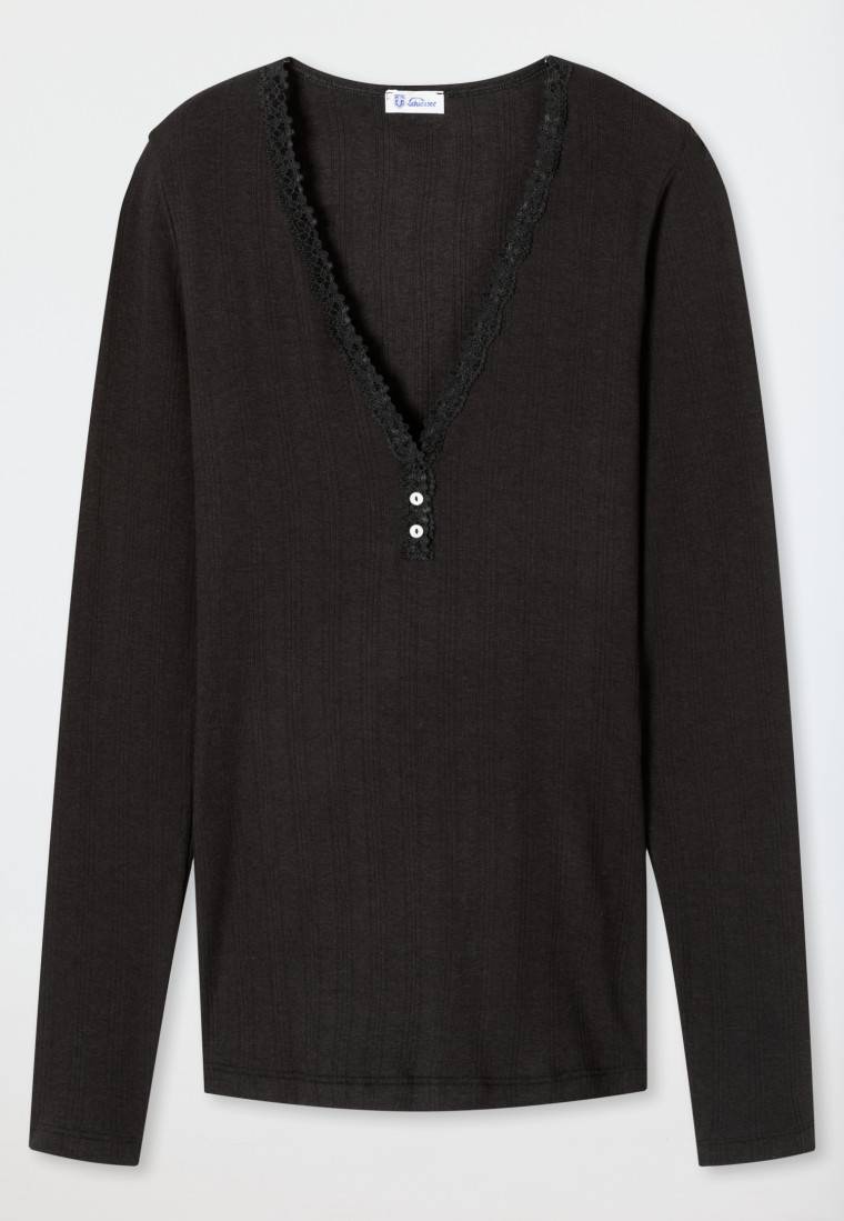 Schiesser Shirt langarm schwarz - Revival Agathe Saisonschlussverkauf