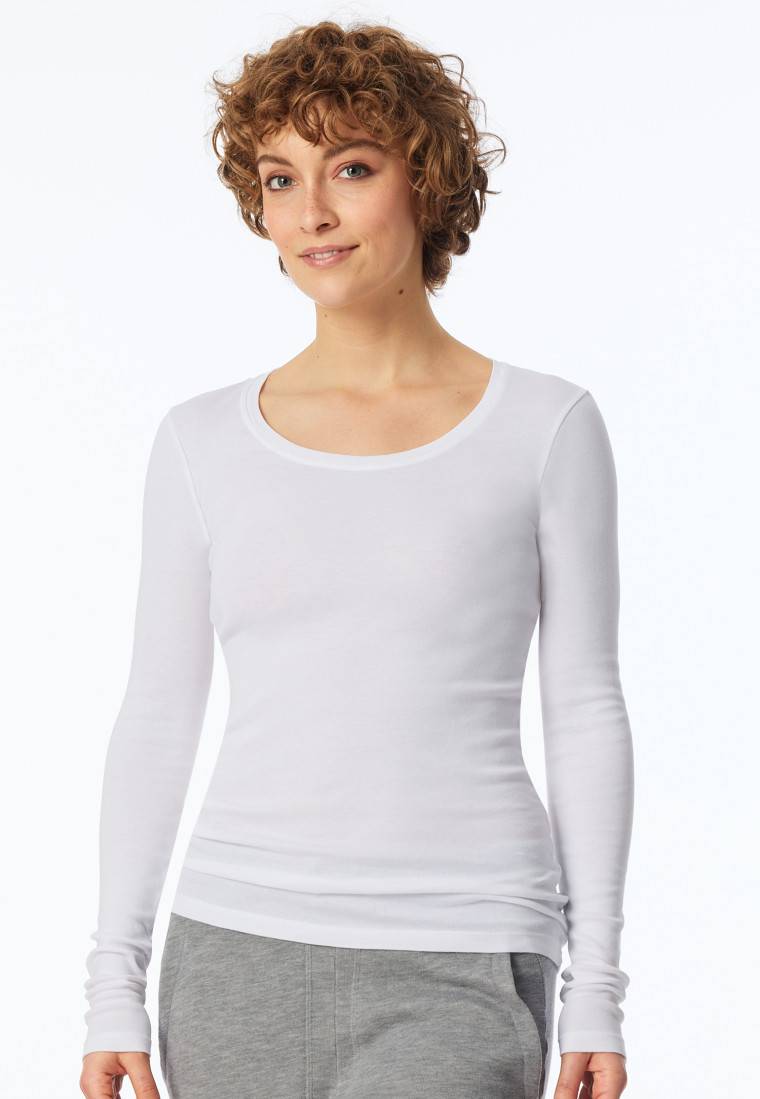 Schiesser Shirt langarm weiß - Revival Berta Weihnachtsangebot