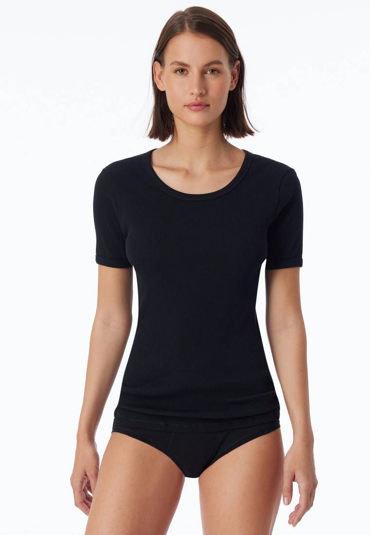 Schiesser Shirt kurzarm schwarz - Revival Greta Vatertagsangebot