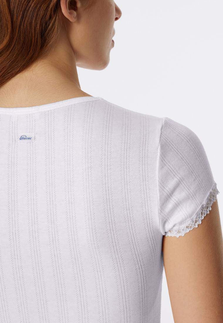 Schiesser Shirt kurzarm weiß - Revival Agathe Valentinstagsangebot