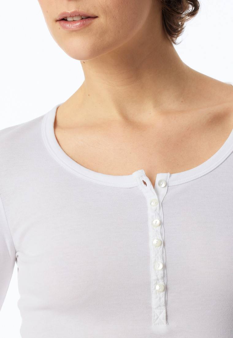 Schiesser Shirt langarm weiß - Revival Berta Lagerräumung