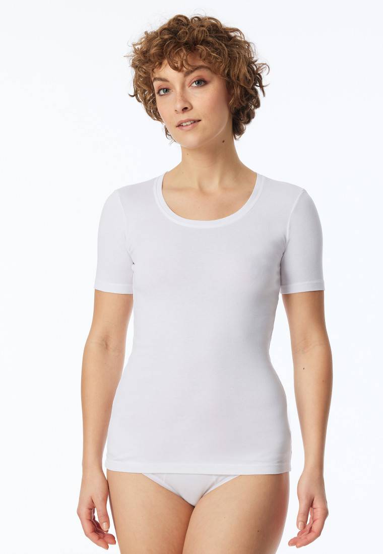 Schiesser Shirt kurzarm weiß - Revival Berta Heißer Verkauf