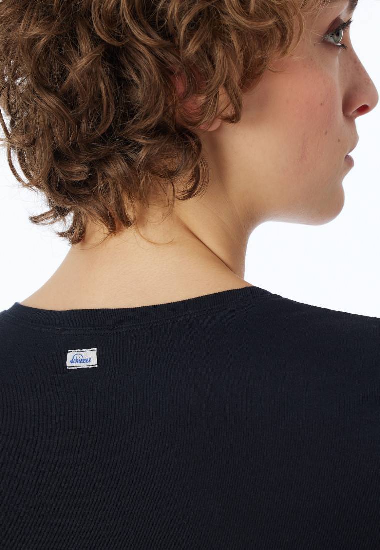 Schiesser Shirt kurzarm schwarz - Revival Berta Online Outlet