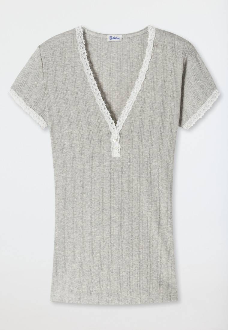 Schiesser Shirt kurzarm grau meliert - Revival Agathe Zeitlich begrenztes Angebot