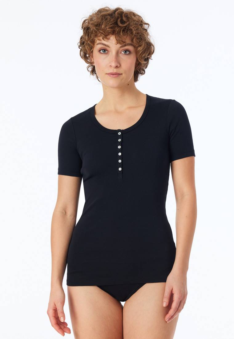 Schiesser Shirt kurzarm schwarz - Revival Berta Exklusive Angebote