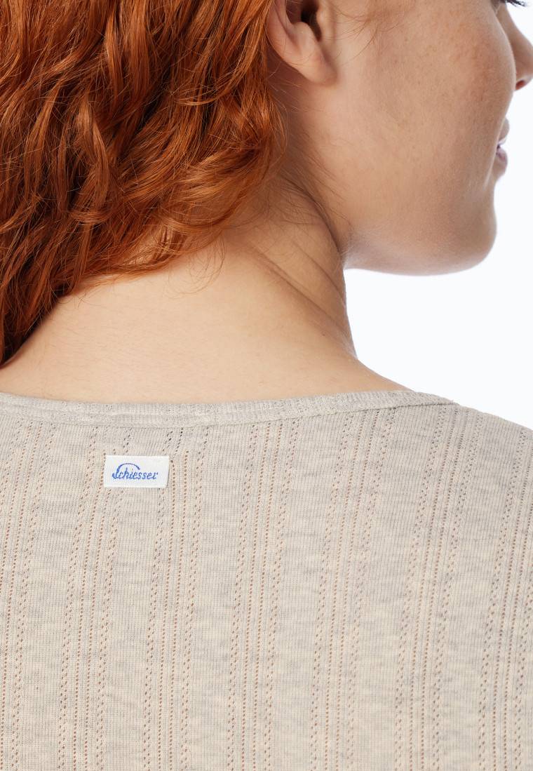 Schiesser Shirt langarm grau meliert - Revival Agathe Große Rabatte