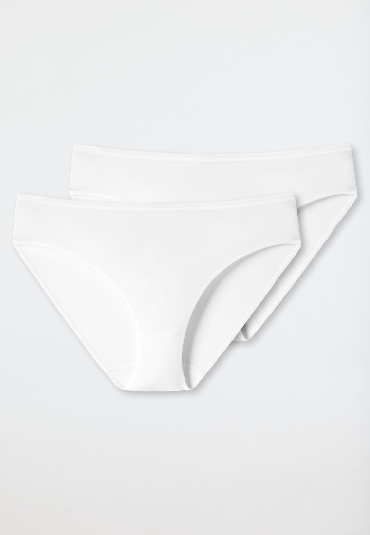 Schiesser Tai-Slips 2er-Pack Organic Cotton weiß - 95/5 Super Sparpreis