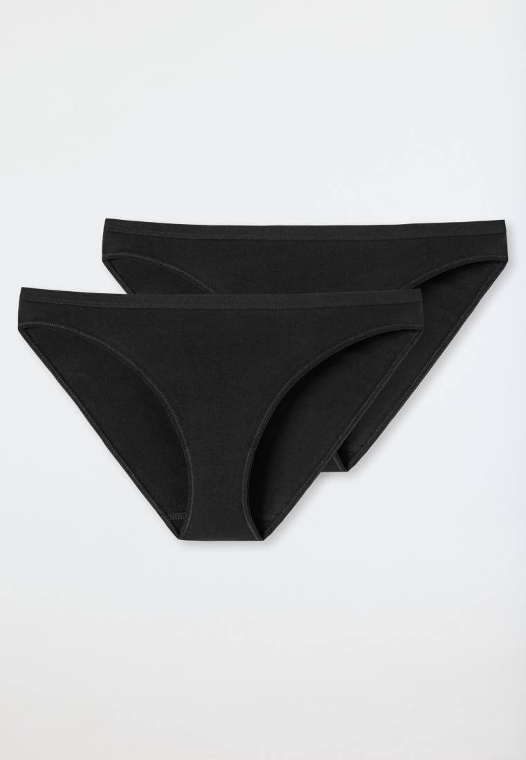Schiesser Mini 2er-Pack Organic Cotton schwarz - 95/5 Kostenlose Rückgabe