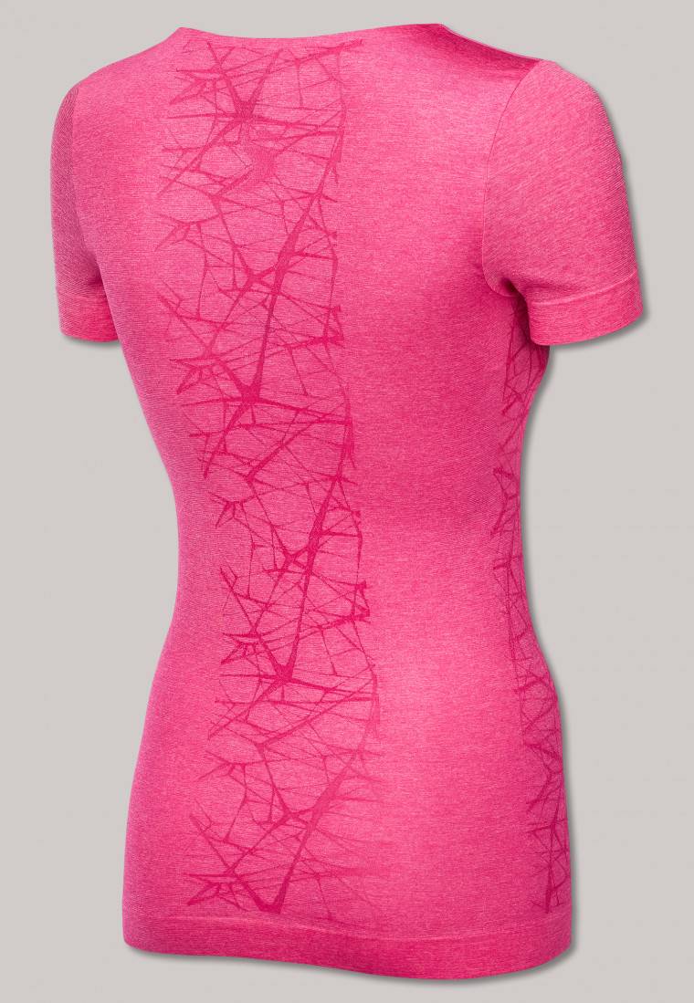 Schiesser Shirt kurzarm ultraleicht Seamless pink meliert - Active Mesh Light Super Rabatt