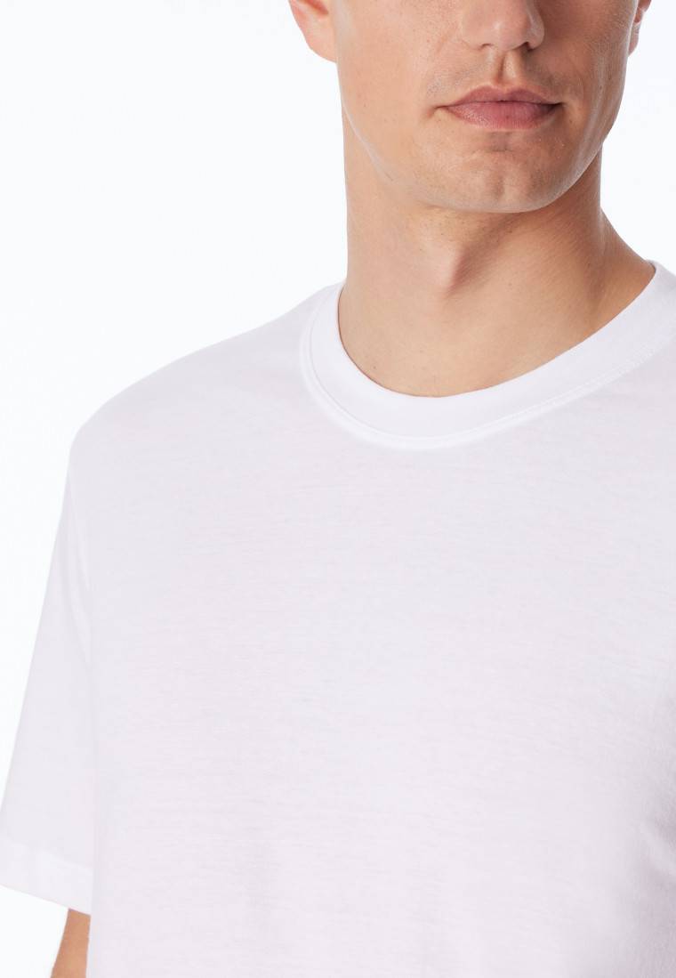 Schiesser Shirt kurzarm Jersey 2er-Pack rundhals weiß - American T-Shirt Online