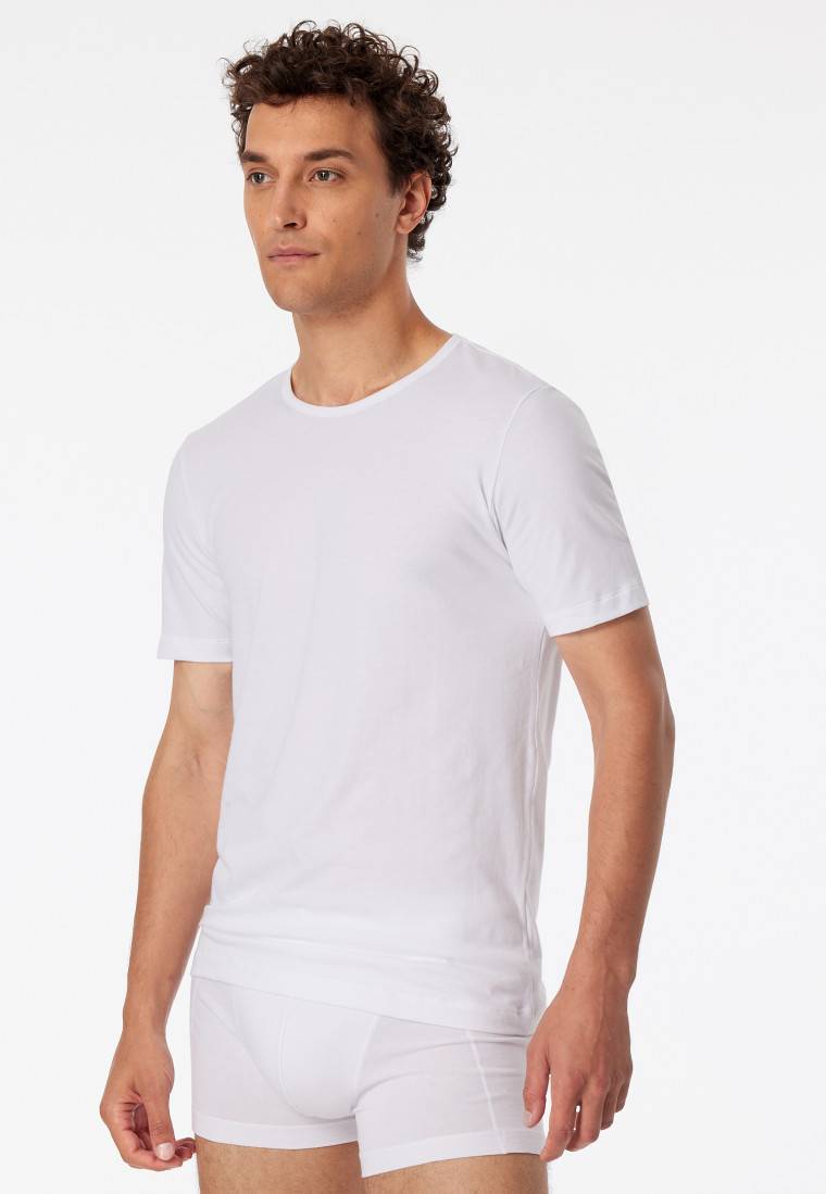 Schiesser Shirts kurzarm 2er-Pack Organic Cotton Rundhals weiß – 95/5 Auslauf
