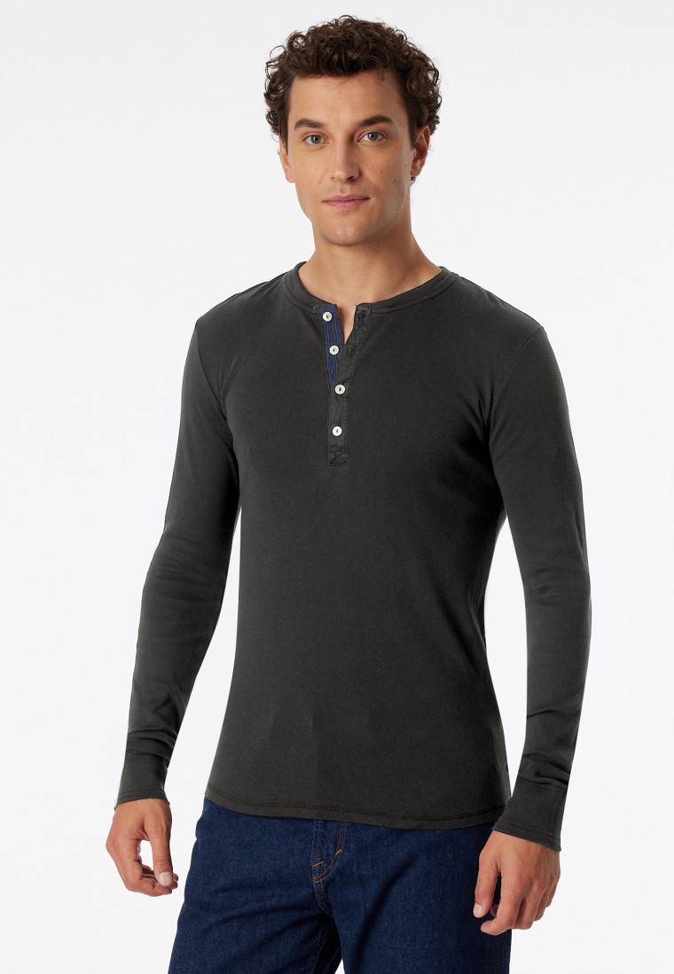 Schiesser Shirt langarm anthrazit - Revival Karl-Heinz Hotsell