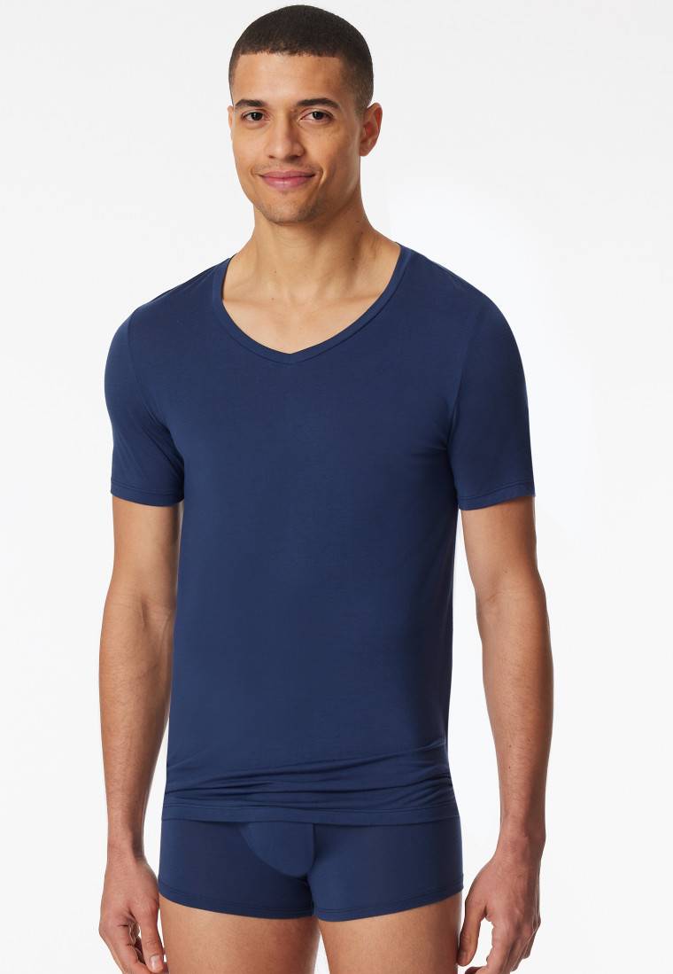 Schiesser Shirt kurzarm V-Ausschnitt admiral - Premium Modal Günstiger Verkauf