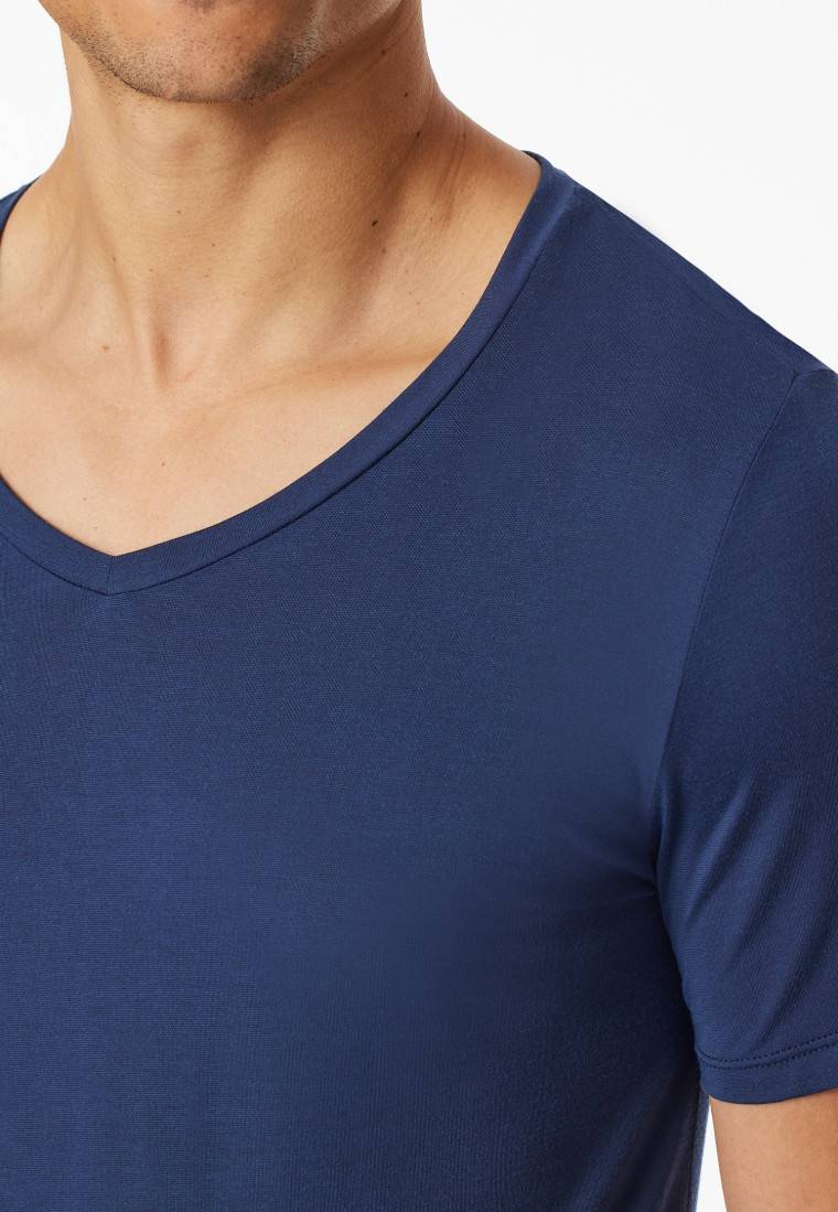 Schiesser Shirt kurzarm V-Ausschnitt admiral - Premium Modal Günstiger Verkauf