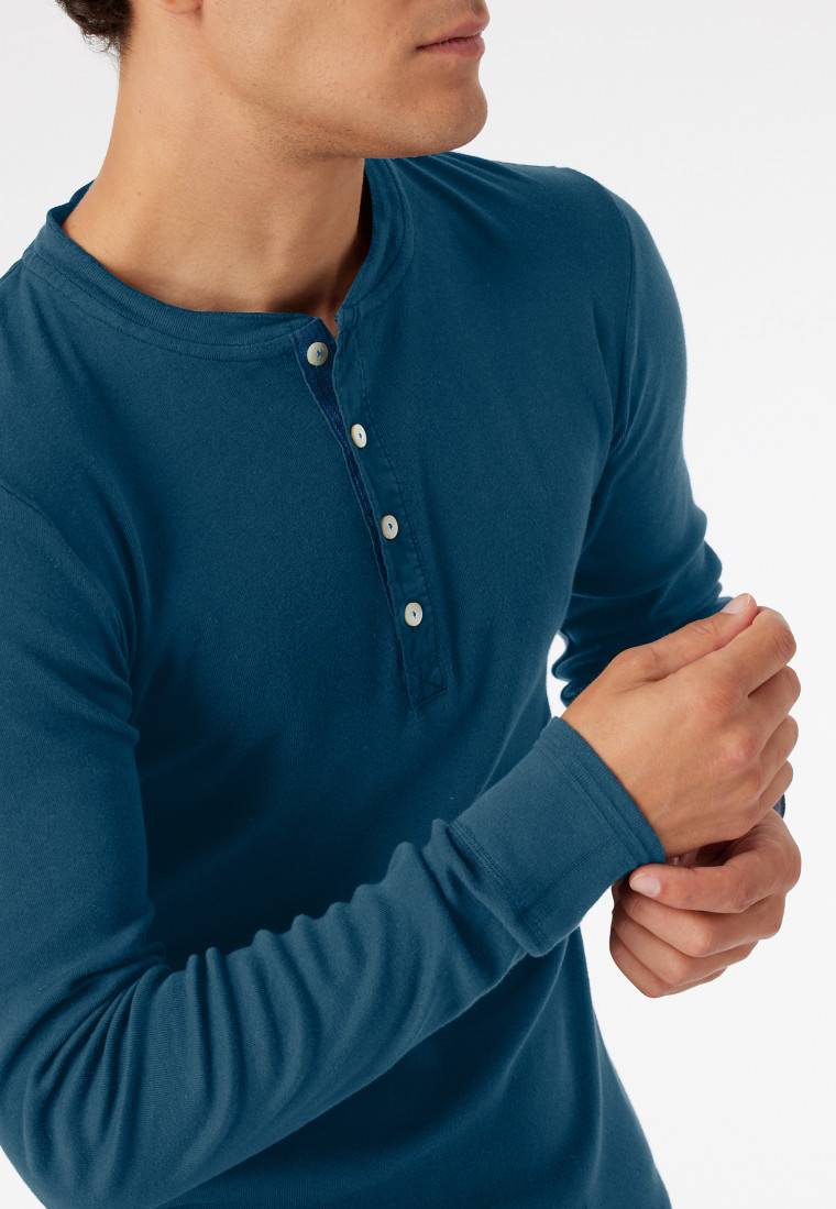 Schiesser Shirt langarm jeansblau - Revival Karl-Heinz Blitzverkäufe