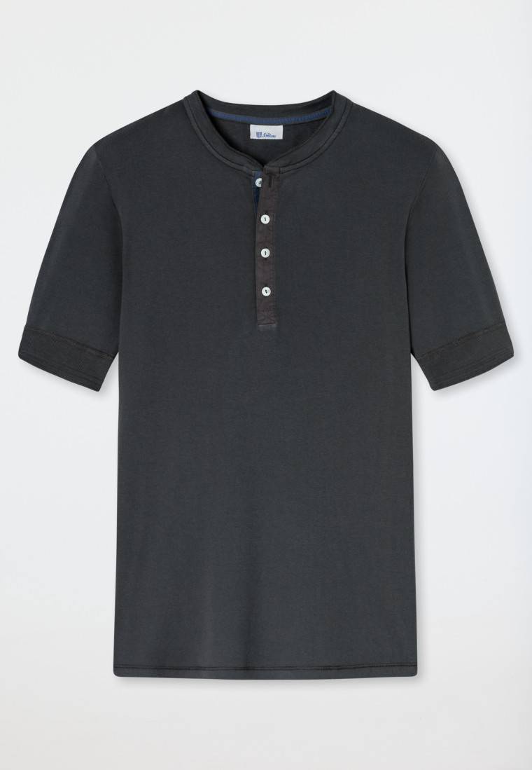 Schiesser Shirt kurzarm anthrazit - Revival Karl-Heinz Fabrikpreis