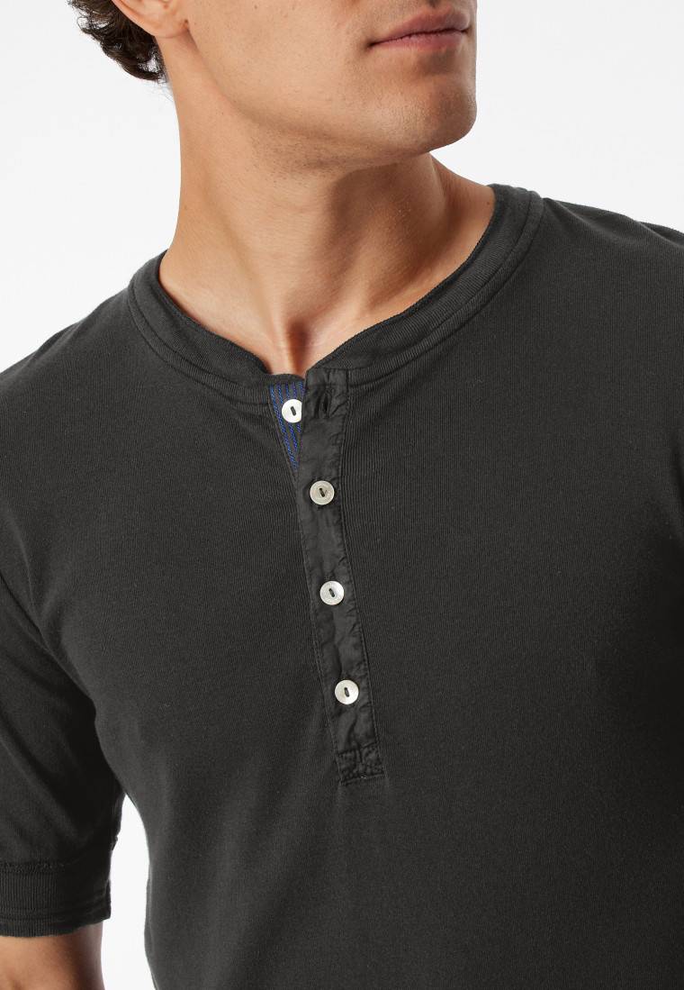 Schiesser Shirt kurzarm anthrazit - Revival Karl-Heinz Fabrikpreis