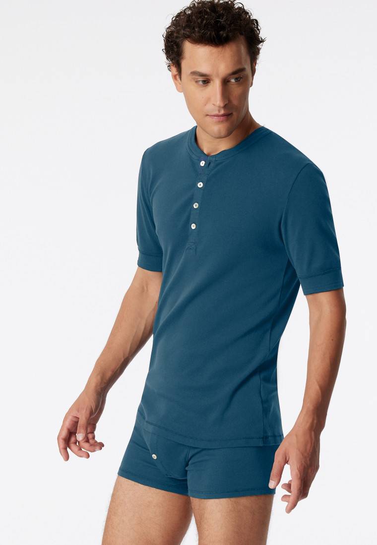 Schiesser Shirt kurzarm jeansblau - Revival Karl-Heinz Exklusivangebot