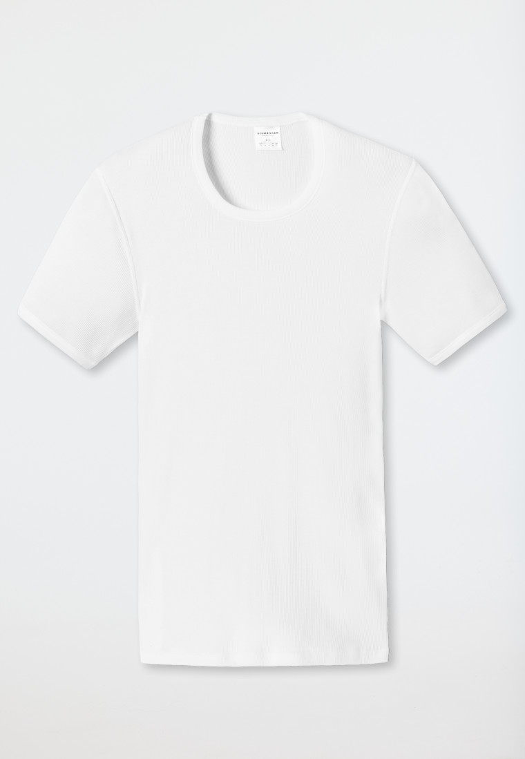 Schiesser Shirt kurzarm Doppelripp weiß - Essentials Black Friday