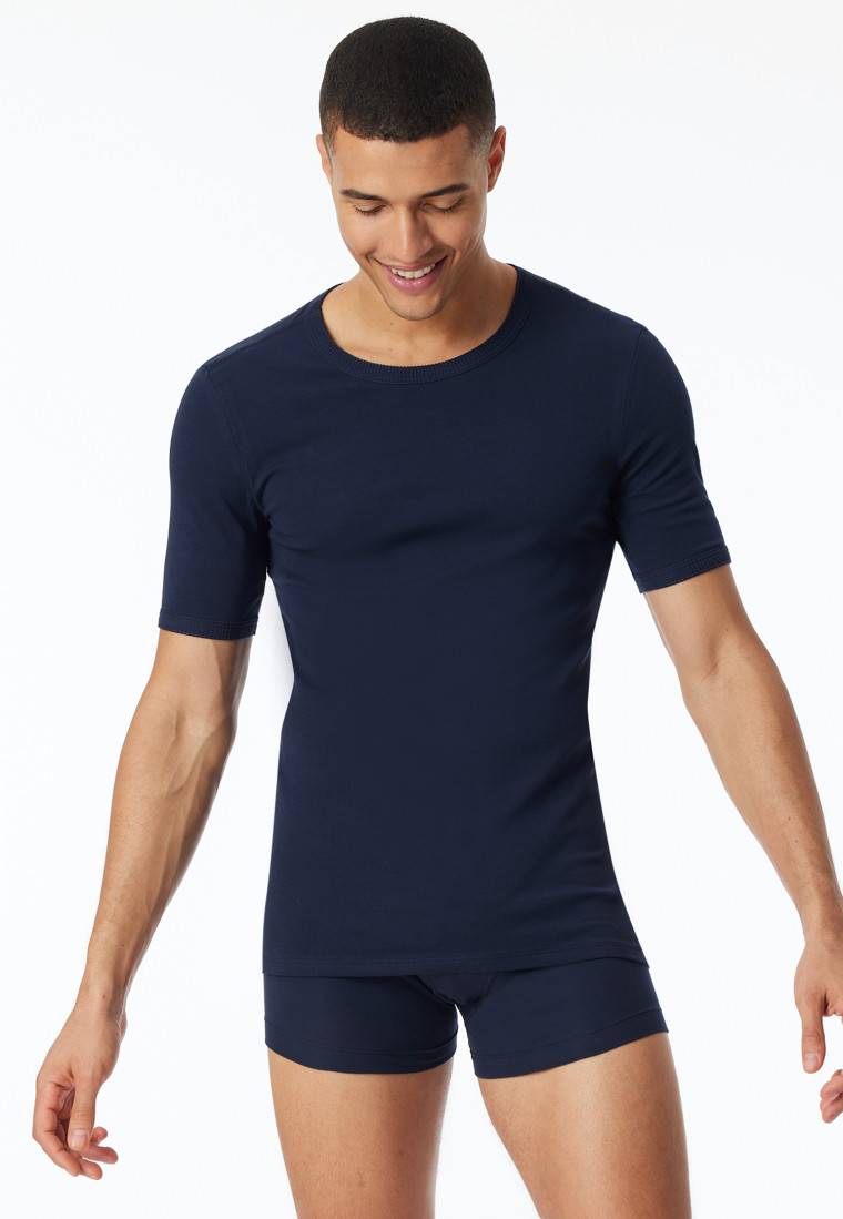 Schiesser Shirt kurzarm dunkelblau - Revival Ludwig Weihnachtsangebot