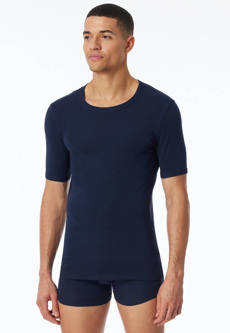 Schiesser Shirt kurzarm dunkelblau - Revival Ludwig Weihnachtsangebot