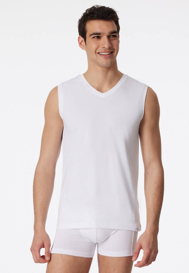Schiesser Tank Top weiß - Long Life Cotton Lagerräumung