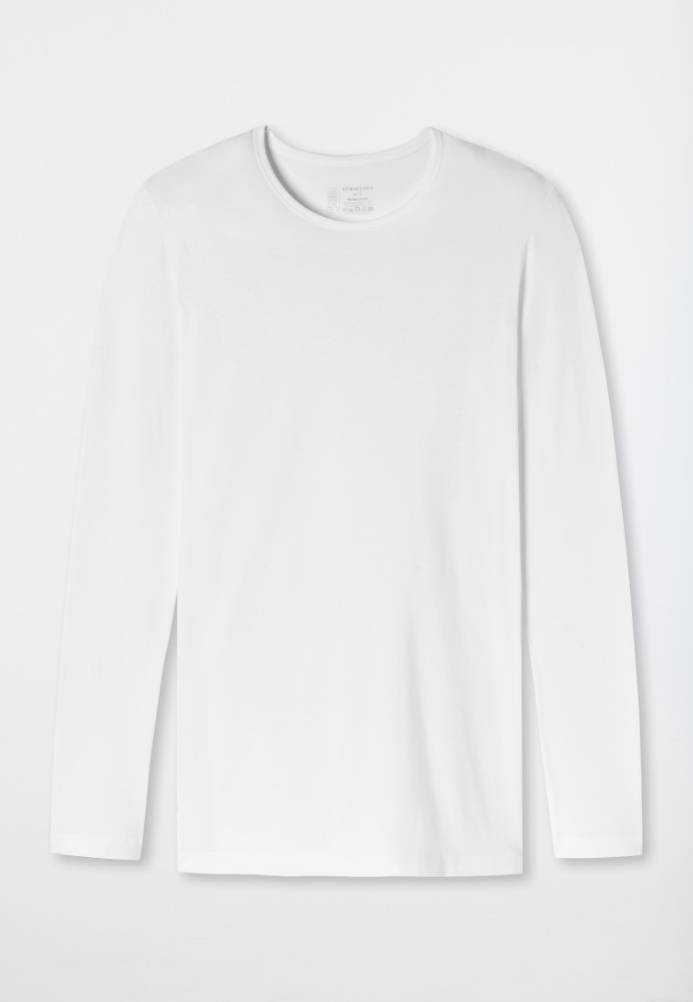 Schiesser Shirt langarm Organic Cotton Rundhals weiß - 95/5 Neueste Mode