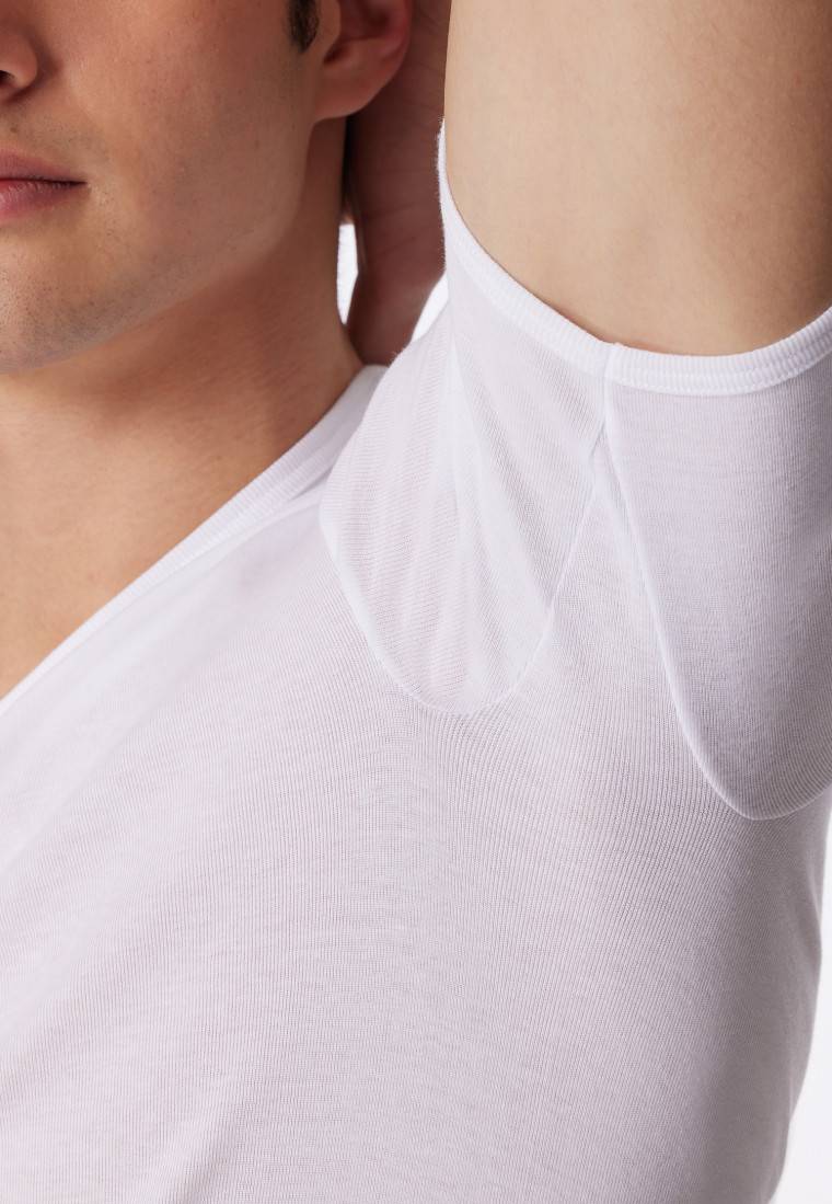 Schiesser Shirt kurzarm V-Ausschnitt Feinripp weiß - Original Classics Zeitlich begrenztes Angebot