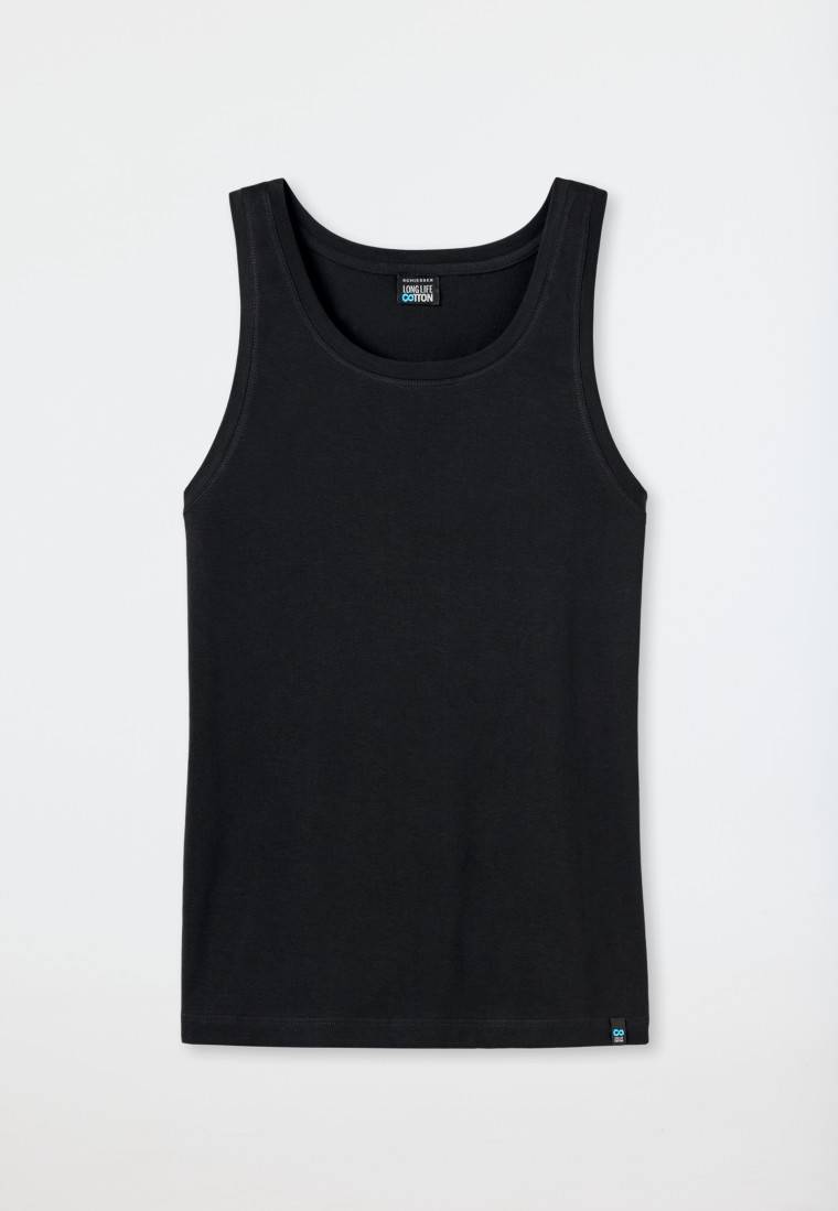 Schiesser Unterhemd schwarz - Long Life Cotton Exklusive Angebote