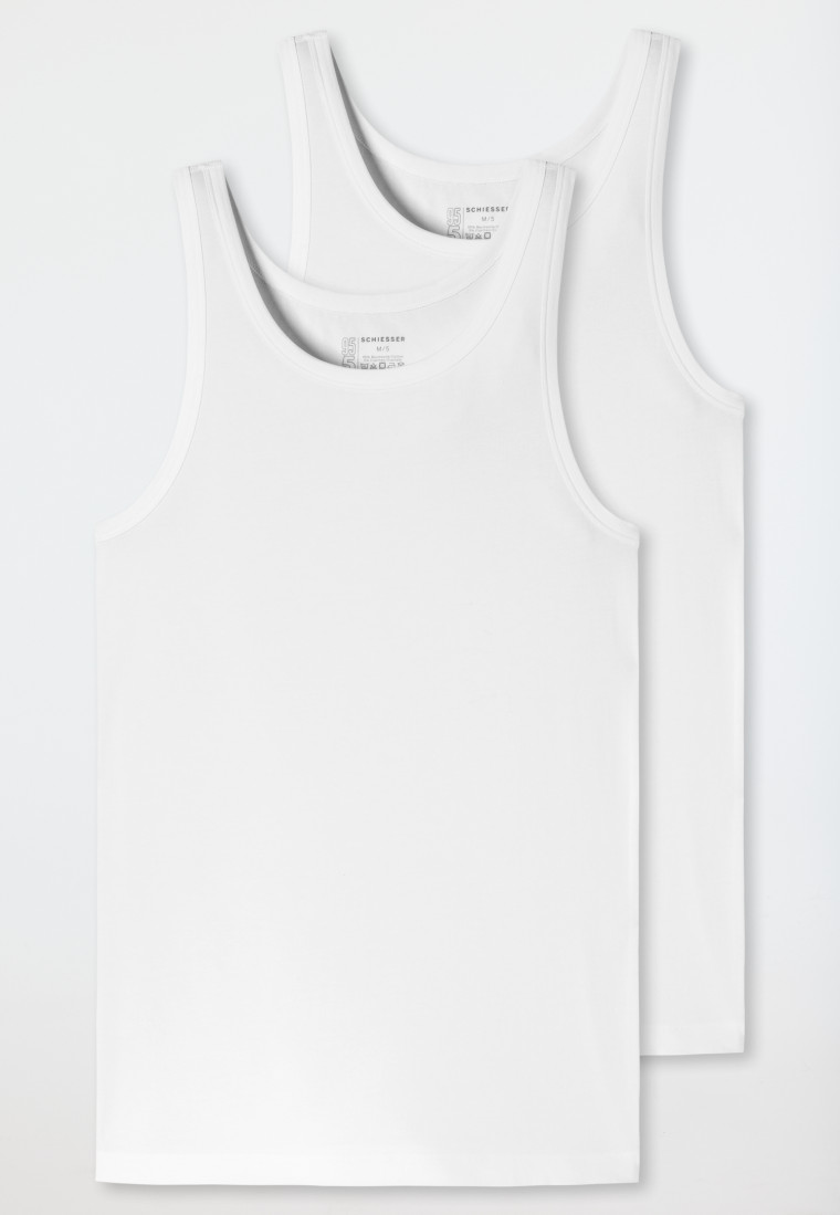 Schiesser Unterhemden 2er-Pack Organic Cotton weiß – 95/5 Tägliche Deals