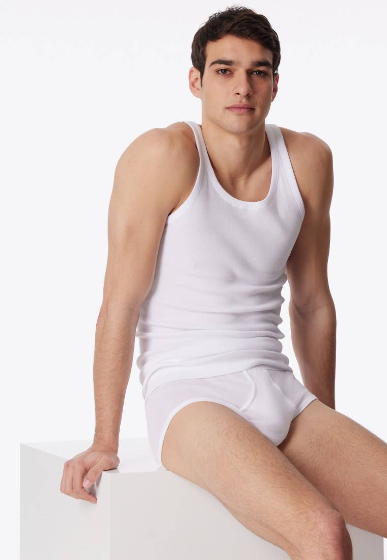 Schiesser Unterhemden 2er-Pack weiß - Essentials Feinripp Sonderangebote